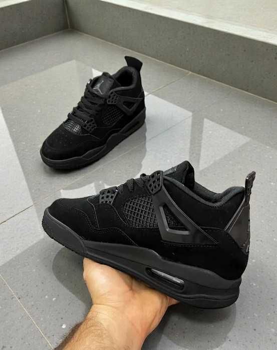 Adidasi Jordan 4 Retro Black - Adidasi Fete Baieti