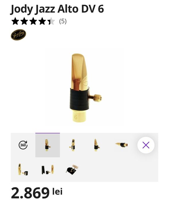 Muștiuc Jody Jazz Alto DV 6