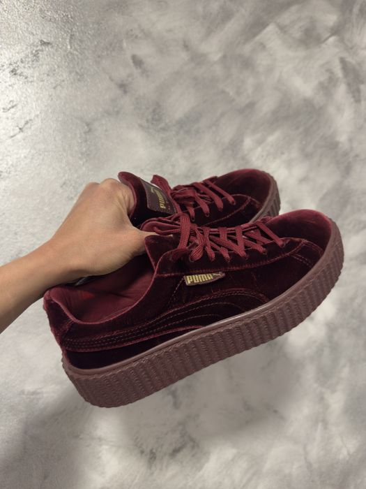 Adidasi Puma Fenty by Rihanna burgundi velvet