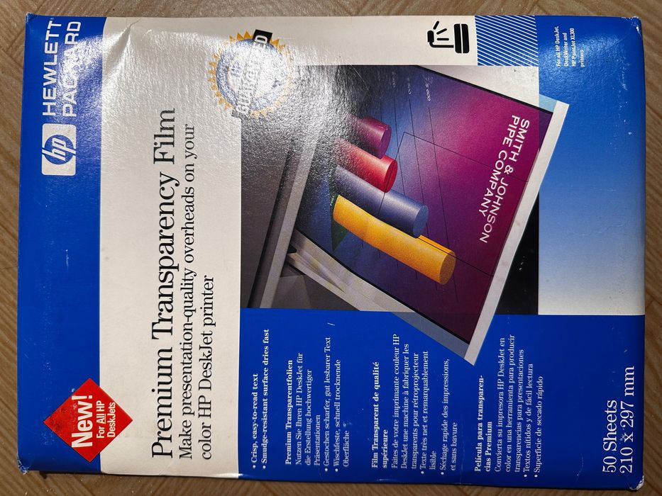 Film transparent A4 pentru retroproiector