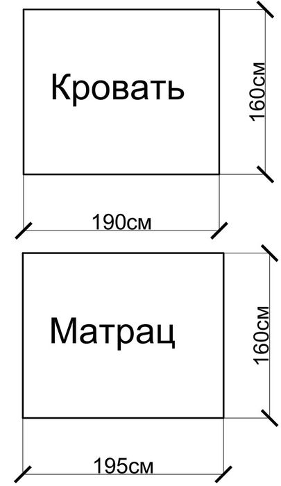Кровать с матрасом 160х200