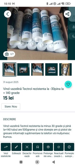 Vind vazelină Tectrol rezistenta la temperaturi minus 30 +140 grad