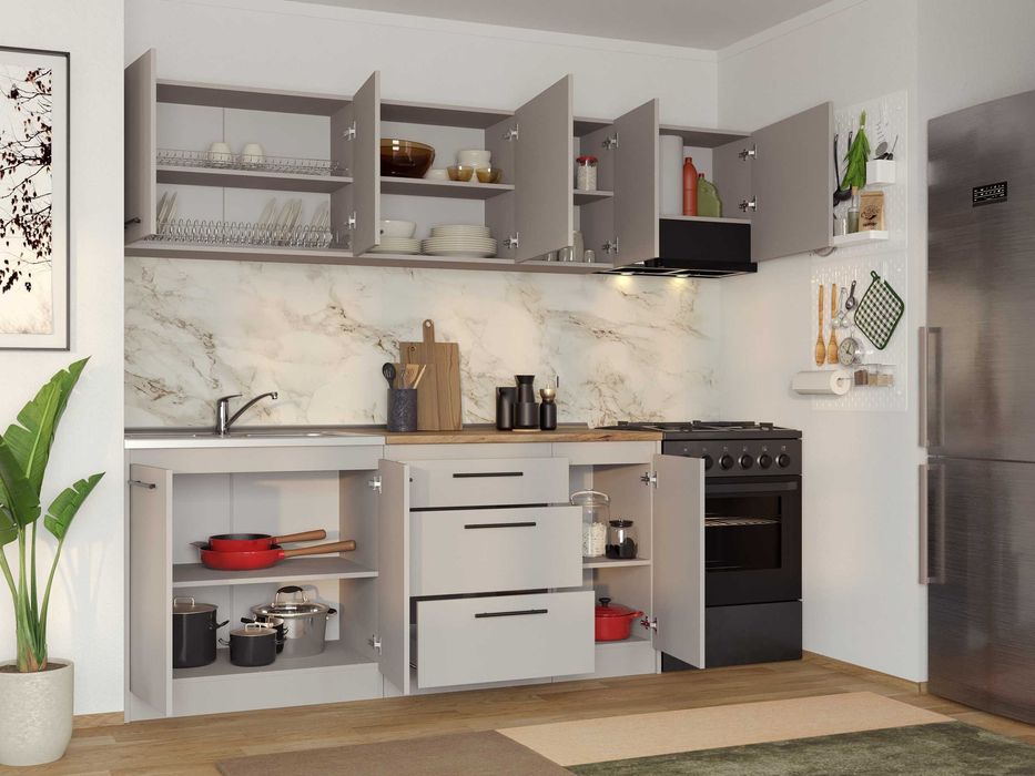 Set Mobila Bucatarie Linea 240 Casmir C07 - Transport Gratuit