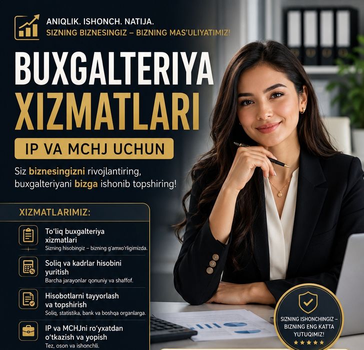 Yatt va MChJ uchun sifatli Buxgalteriya xizmatlari