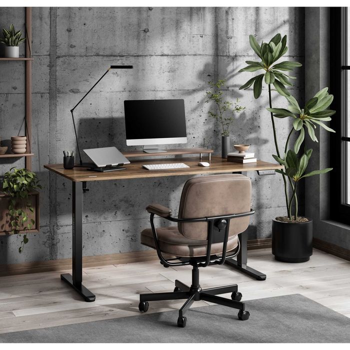 Електрическо бюро с регулируема височина 140 на 70 см дъб гаранция