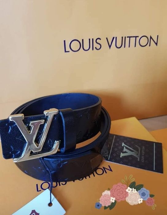 Curea piele naturala unisex  logo metalic,cutie,saculet