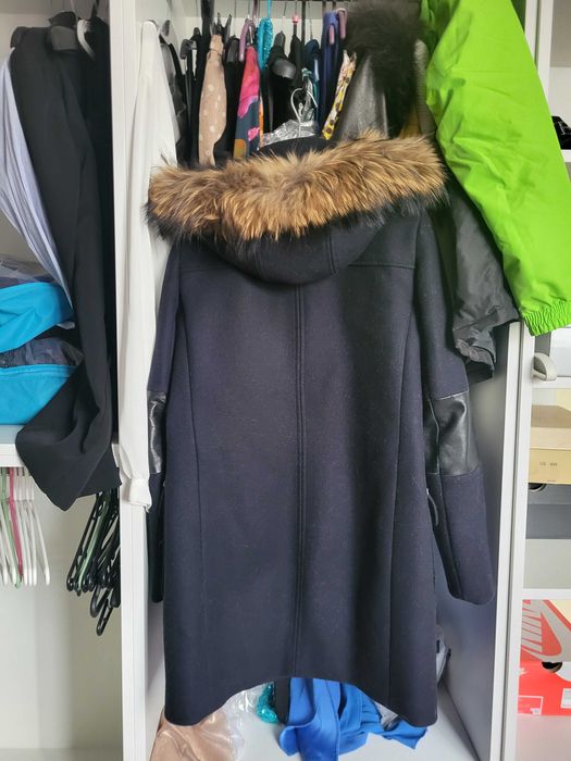 ZAPA  2 броя Сиво и тъмно синьо вълнено палто размер S