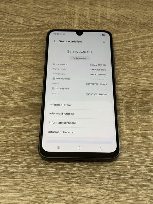 Samsung Galaxy a26  5G - 6 Gb ram - 128 Gb