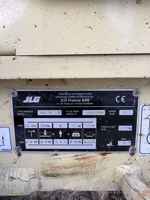 Ножична вишка (едномачтова) JLG Toucan 10E