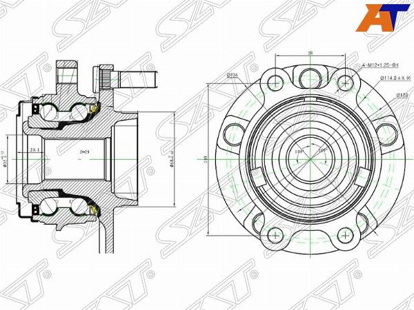 Ступичный узел Nissan Teana