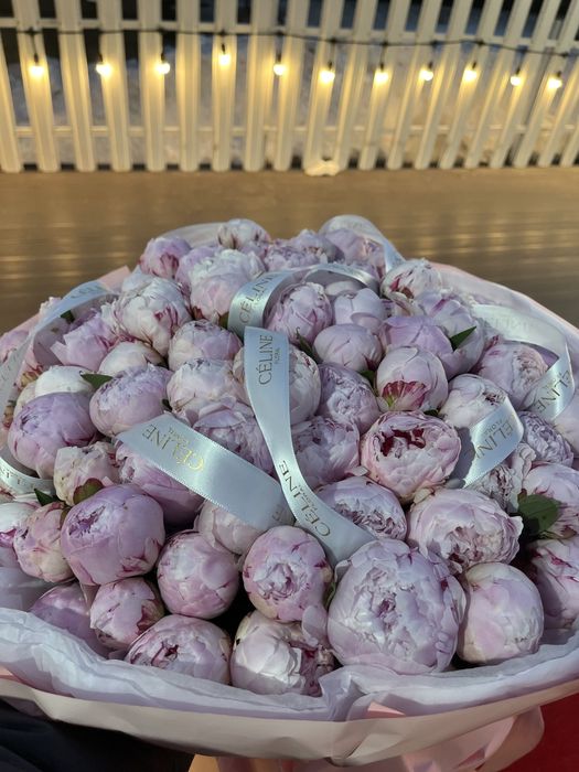 Цветы пионы 101шт