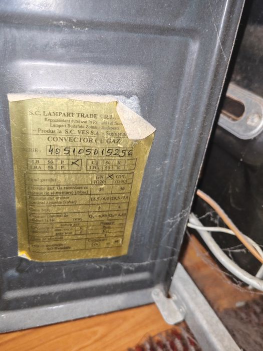 Convector gaz natural