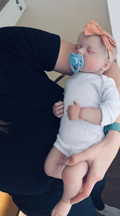 Papusa bebelus reborn nou nascut cadou iepuras