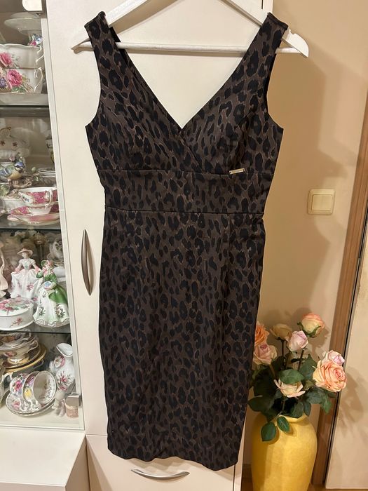 Lucy, леопардова миди рокля, S/M размер