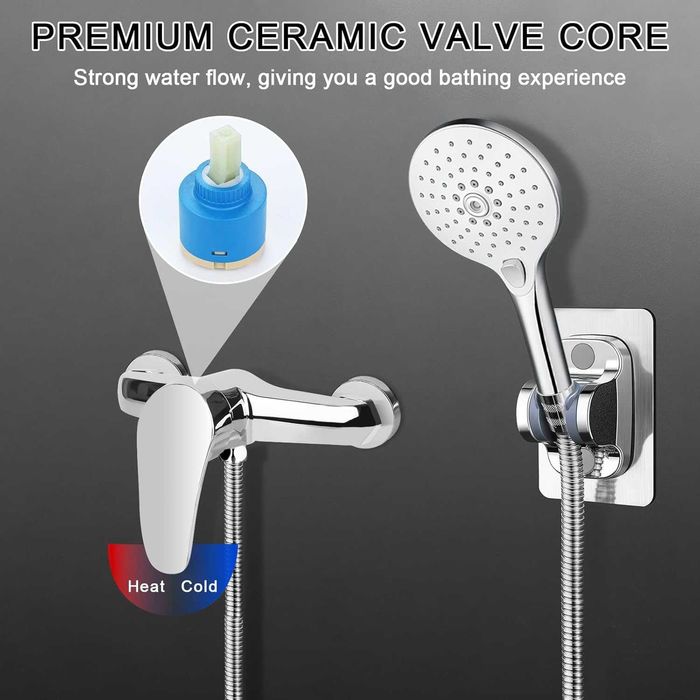 НОВ! Смесител за душ – стенен, едноръкохватков, хром, G 1/2