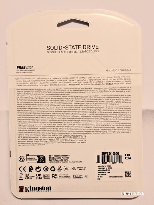 SSD 1TB Kingston NV2 slot M.2 Nvme Pci Express 3.0 Nou Sigilat