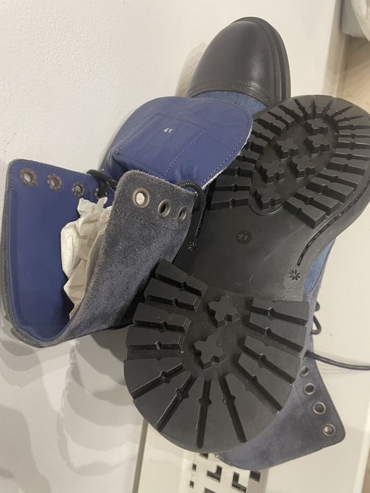 Ghete piele + denim noi