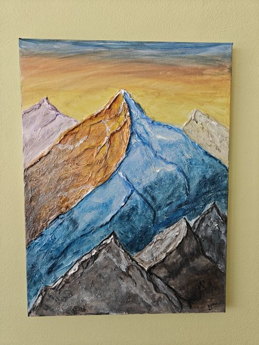 Картини с акрилни бои и релеф - ръчна изработка