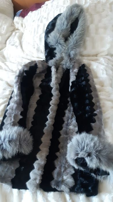 Норковая шуба из кусочков