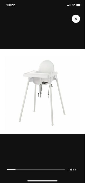 Scaun de copil IIkea cu pernă
