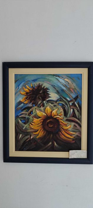 Картина Слънчогледи- масло на Ленко Енчев