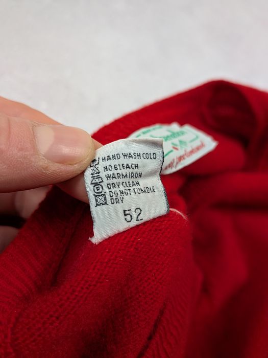 Pulover Dama  Benetton Vintage 90s  Roșu Lână Pură Iarnă Mărimea L/XL