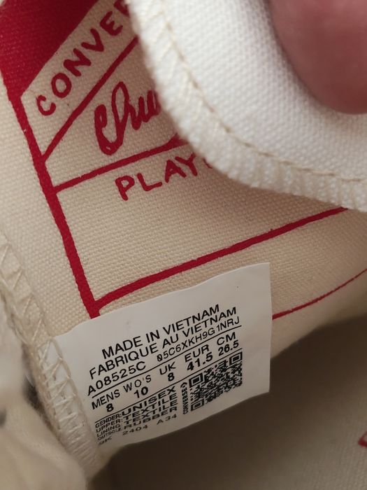 Converse Chuck 70 ox tenesi albi panza mărimea 41.5 noi originali