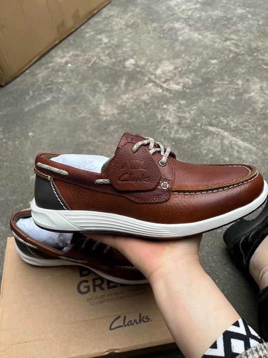 Мокасины мужские британские, кожаные туфли Clarks Atl Sail Go 39-45