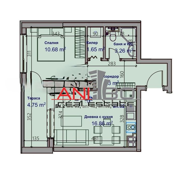 Продава се Двустаен апартамент в Варна, Младост 1 - 64 кв.м за 1946 €/кв.м - Снимка #9