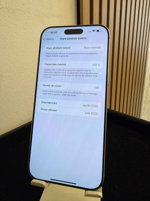 Iphone 16 Pro Max White/ 100% Baterie/ Impecabil!!!