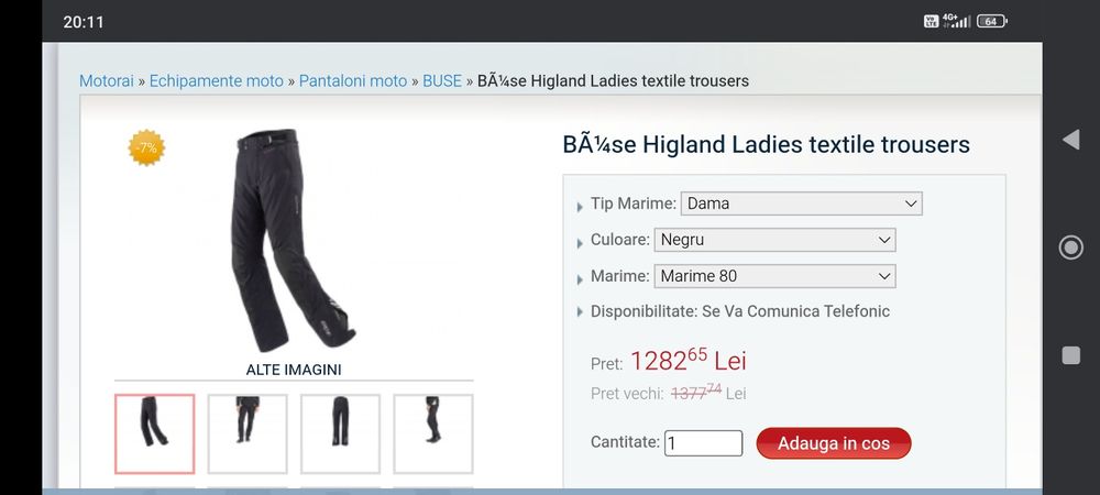 Büse Higland Hose textile trousers
Büse *Highland* Textile Trousers