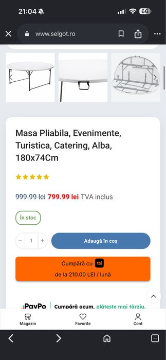 Masa pliabila 10-12 persoane