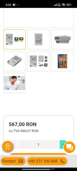 testo 174 H - Mini înregistrator de date