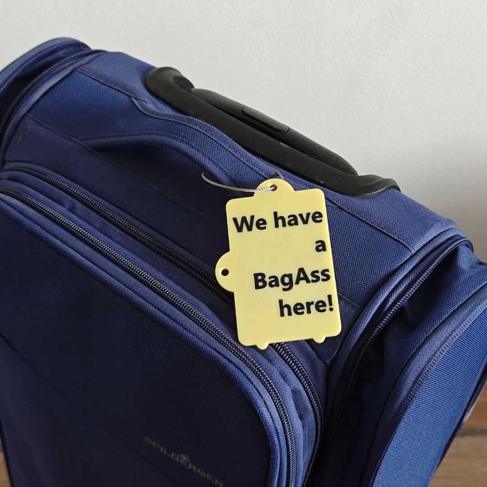 Забавни 3D принтирани етикети за багаж с хартиена вложка за контакти