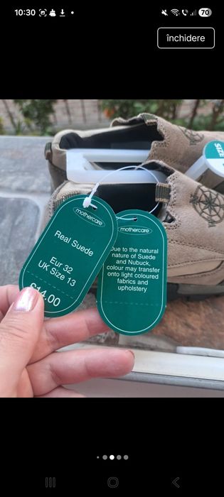 Adidași drumeție copii din piele naturală,  Mothercare, Vera Pelle (32)