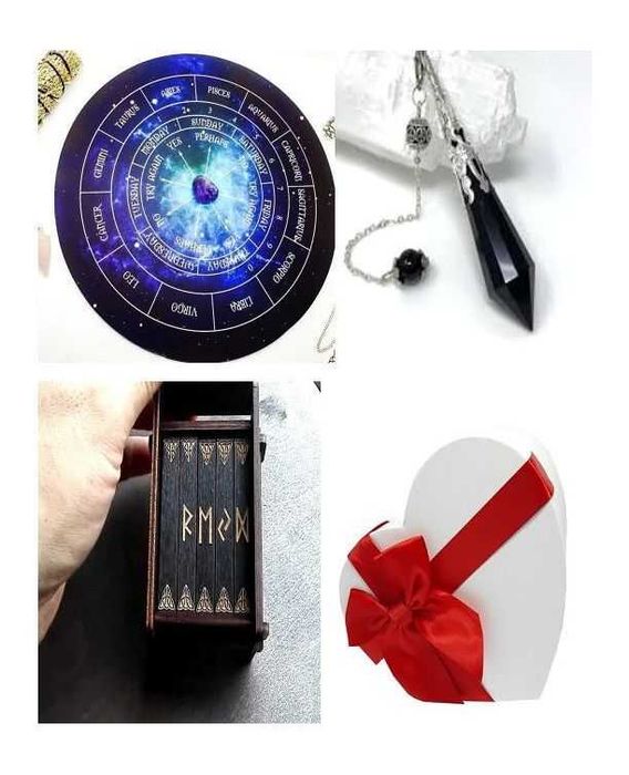 Placa pendul - Astrologie ,Reiki+pendul+un set de rune cadou