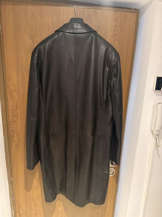 Haina lunga piele naturala Gianfranco Ferre, masura 56, stare perfecta