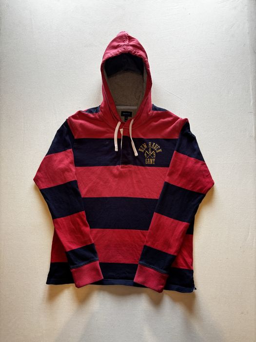 Gant New Haven Striped Rugby Hoodie (M)