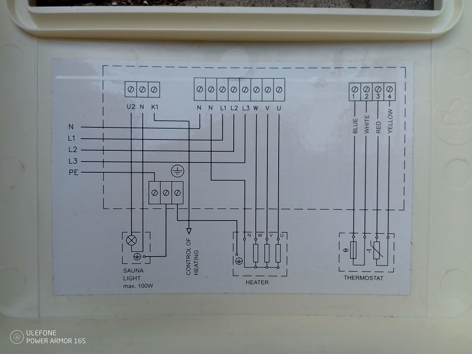 Контролно табло за управление на сауна