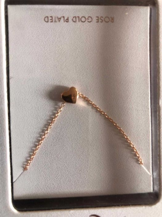 Розово позлатено сребърно сърце Lovisa нежно романтично