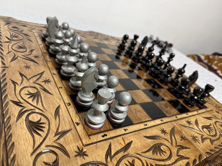 Нарды-шахматы ручной работы