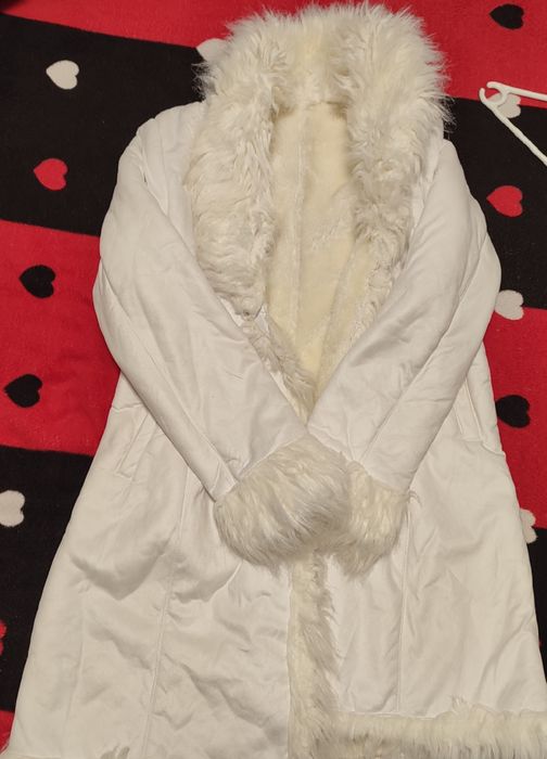 Palton alb mas M