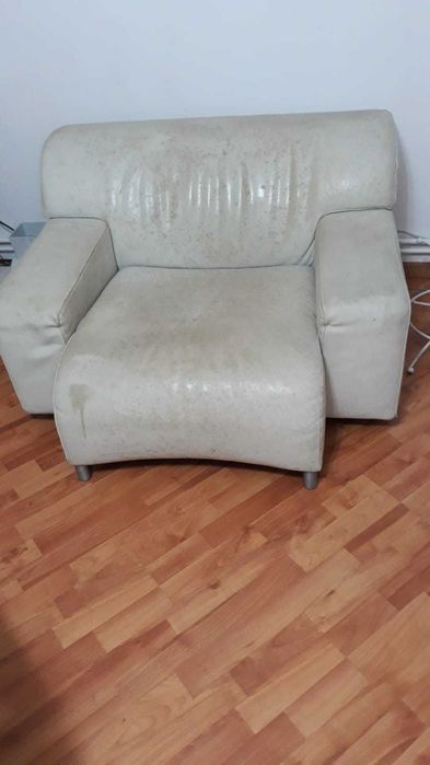 Fotoliu piele 2 piese