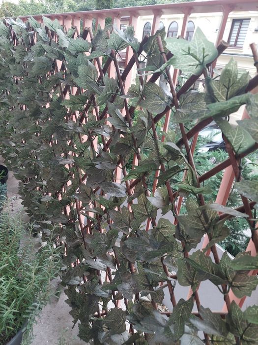Gard decorativ extensibil 250x100cm, 2 buc., pentru balcon, curte, ter