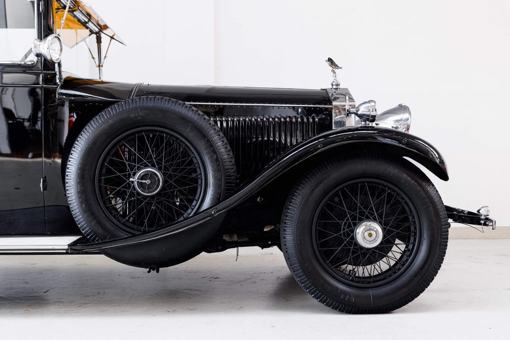 Roată originală Rolls-Royce interbelic, jantă spițată, stare excelentă
