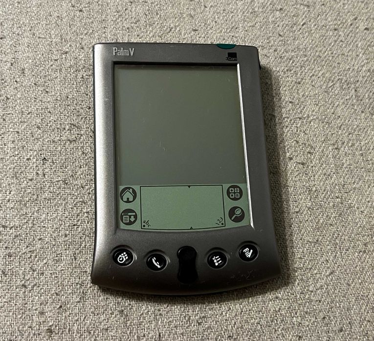 Palm V 3Com PDA original an 1999 cu stylus, colectie retro