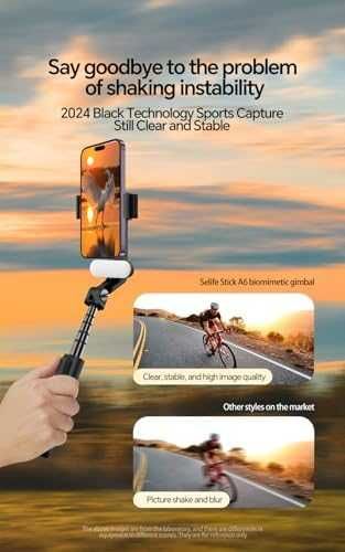 Нов гимбал Селфи стик статив с 1-осов стабилизатор за TikTok и YouTube