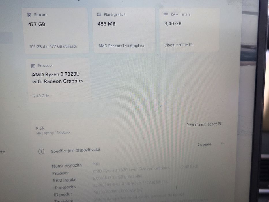 Laptop HP 15 – AMD Ryzen 3 | SSD 512 GB | 8 GB RAM