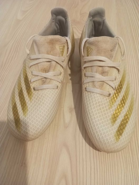 Футболни обувки adidas X GHOSTED.3 FG J в бяло и златно