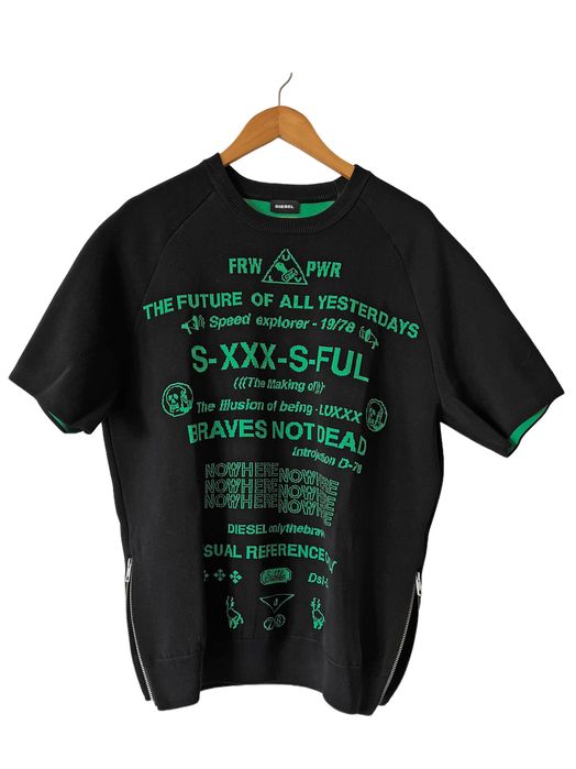 DIESEL - XL - пуловер с къс ръкав